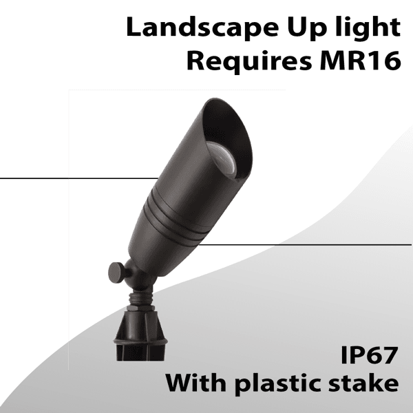 Landscape light solid brass up light IP65 uses MR16 lamp — image 1
