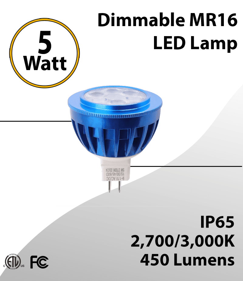 5W MR16 LED Lamp - 450 Lumens, Long Life Water-Resistant — image 1