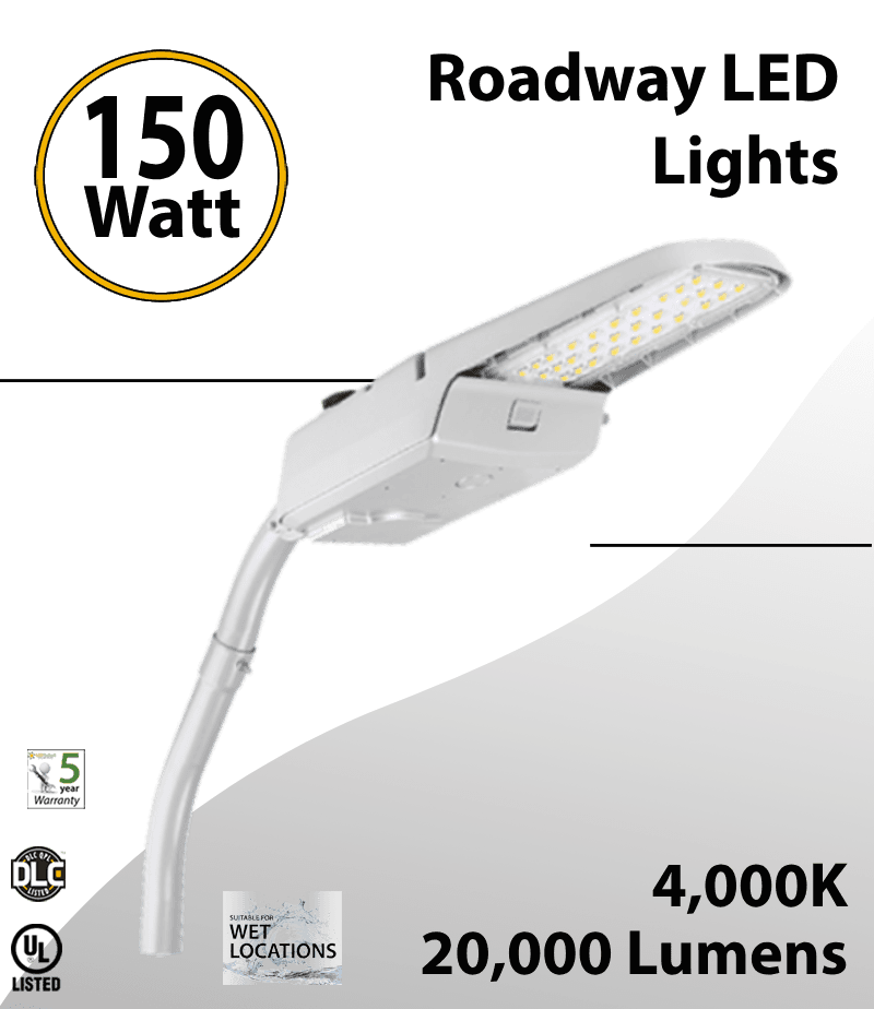 Roadway Light 150W Light Fixture 4000K 20000 Lm — image 1