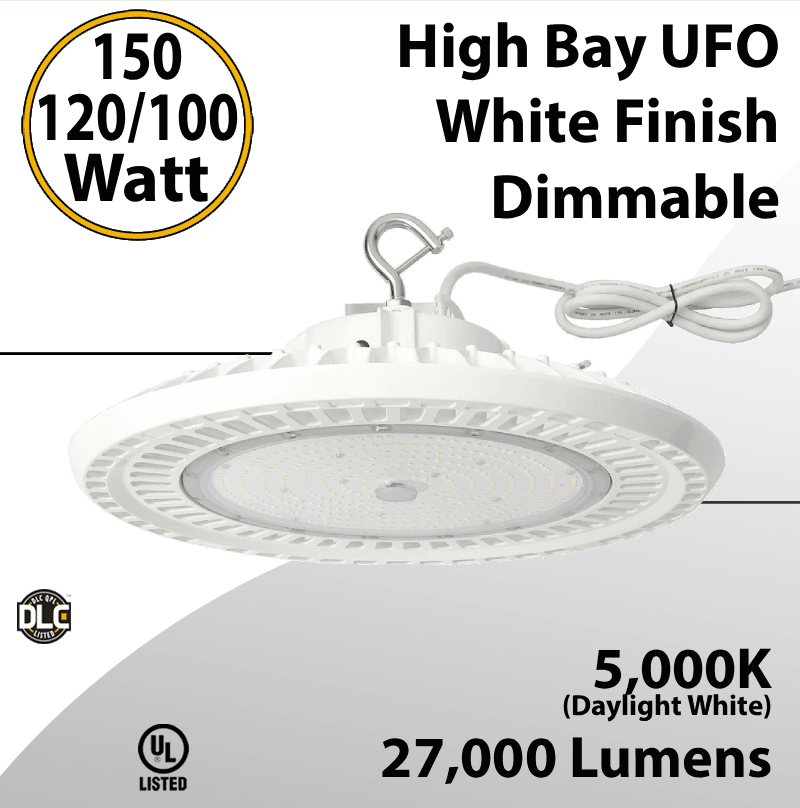 UFO LED Light 150/120/100W White Dimmable 27000Lm 5000K — image 1
