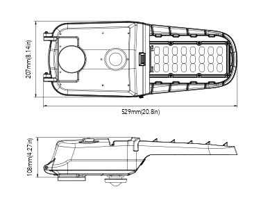 Roadway Light 70W Light Fixture 5000K 9900 Lm