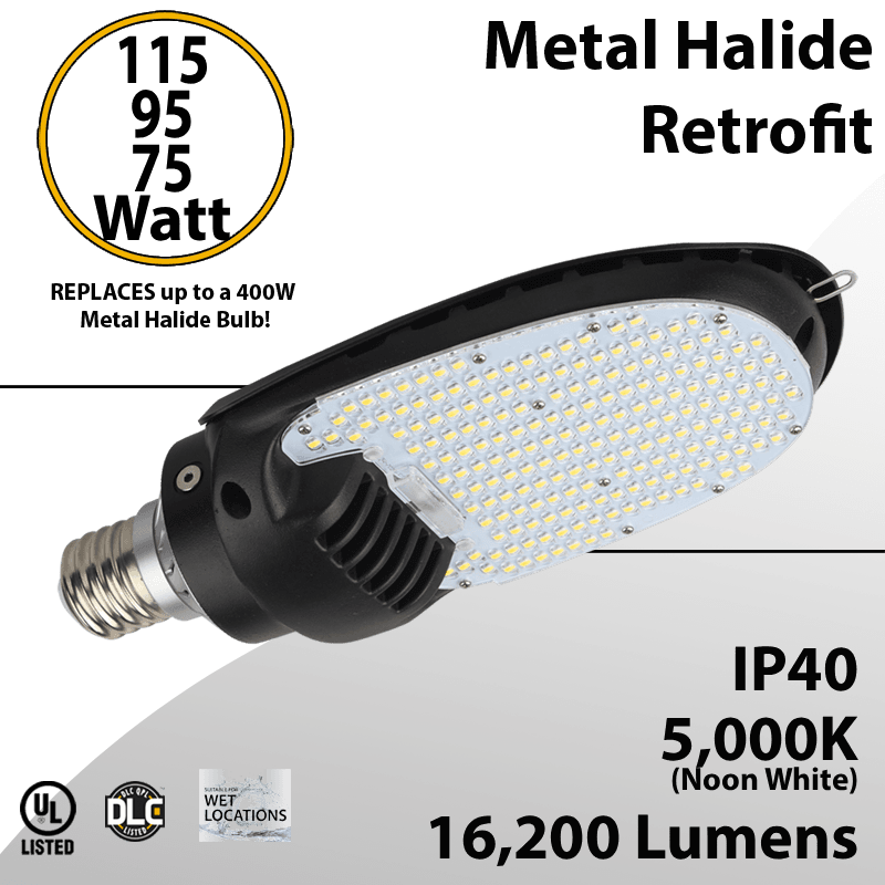 Metal Halide Led Replacement LED 115 95 75W 16200Lm 5000K