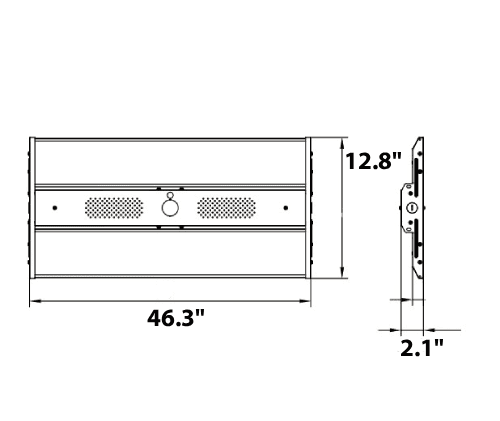 LED Linear High Bay 4Ft. Tunable 400/380/360W 58000Lm 4/4.5/5/5.7K