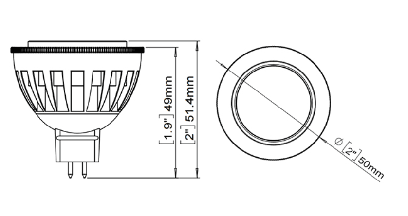 6W MR16 LED Bulb 530Lm Long Life and Water-Resistant