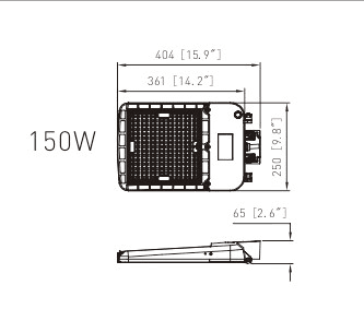 LED Street Light Fixture 150W 5000K 22000Lm