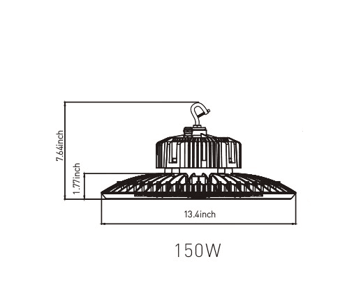 UFO LED Light 150/120/100W White Dimmable 27000Lm 5000K