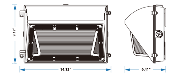 LED Wall Pack - Power & CCT Tunable 120W/100W/80W 3/4/5K Photocell