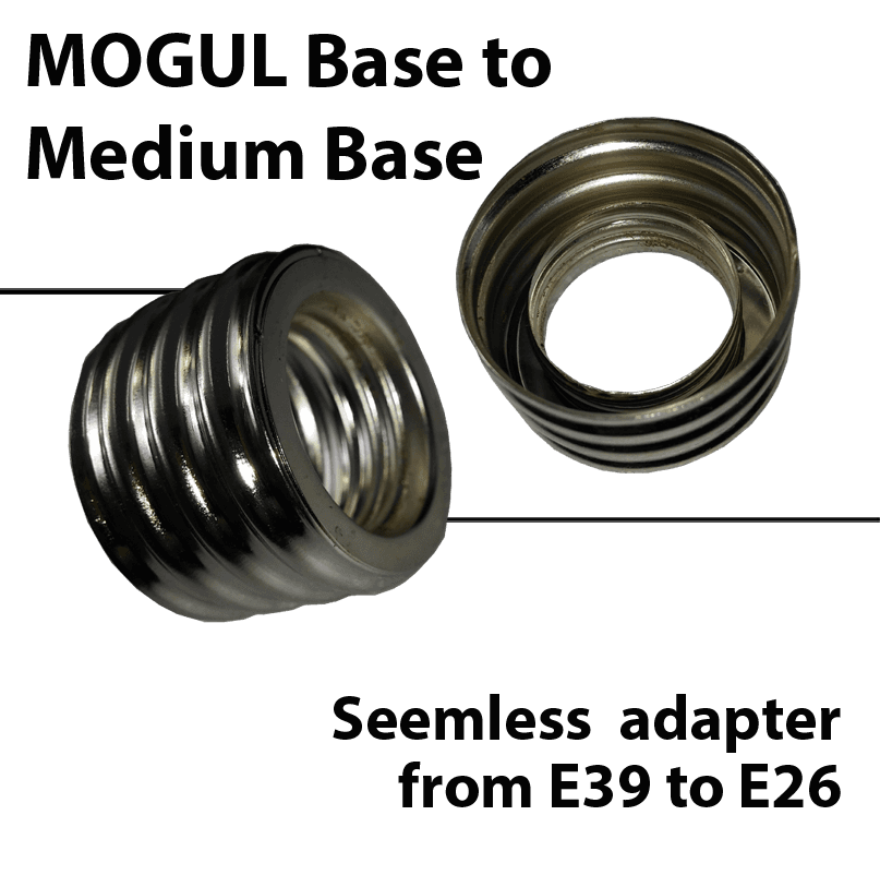 Mogul to Medium Base Adapter Converter. Works 3-Way