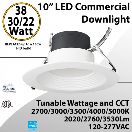 LED commercial down light 10inch