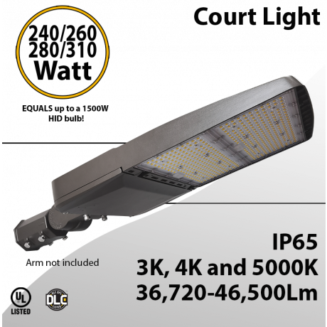 Court Lights 240/260/280/310W up to 46500Lm 3CCT 3000K 4000K 5000K