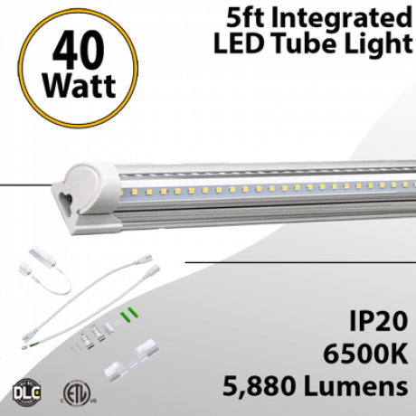 Efficient Integrated LED Tube Light 5Ft 40W
