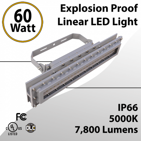 LED Explosion Proof Light Linear Gross Class 1 Div 2 60W 7800Lm 5000K (LED)