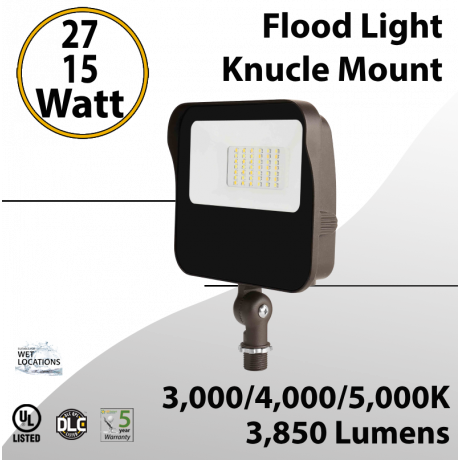 LED Flood Light 27W-15W 3850Lm