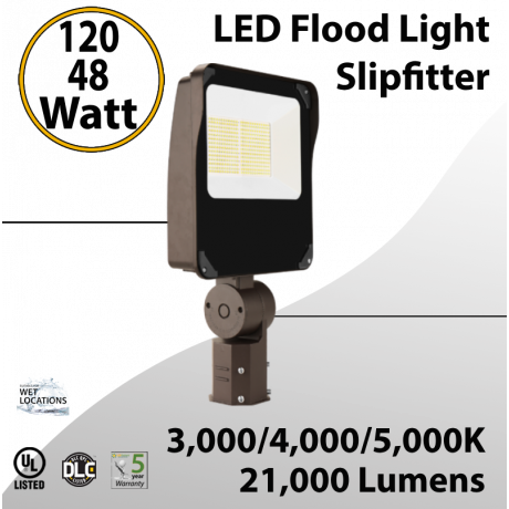 LED Flood Light Slipfitter 120W-48W 21000Lm
