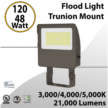 LED Flood Light Trunion 120W-48W 21000Lm