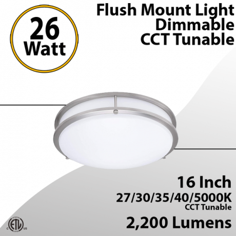 26W 2200lm Interior Ceiling Light 27-5000K