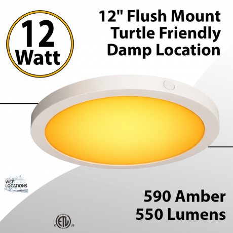 Flush Mount Light 30/40/5500K 24W 550Lm Damp Location