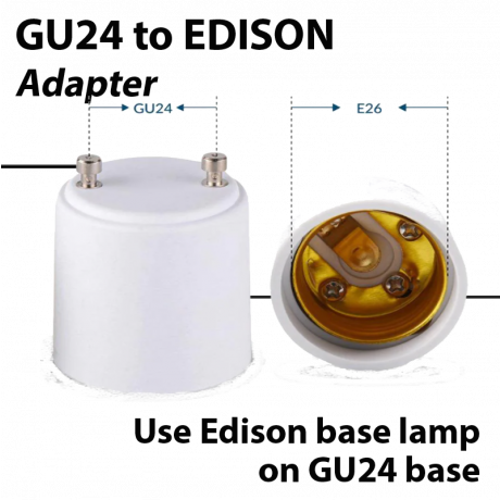 GU24 to Edison adapter