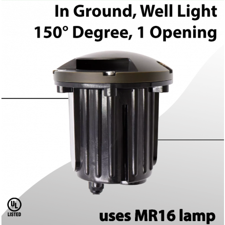 In Ground o Well Lights 1 Light Opening 150 Degree