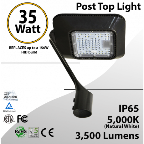 Top Post  35W LED Garden Light 5000K 3500 lumen