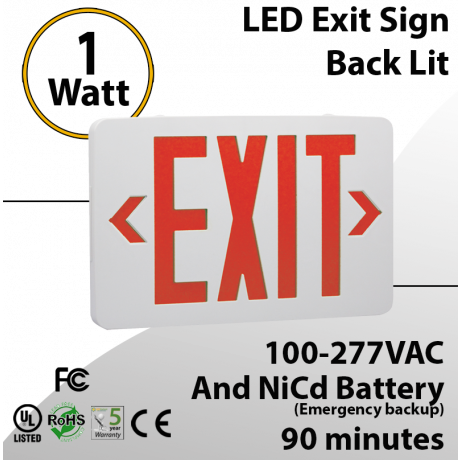 EXIT light Lighted EXIT sign back lit