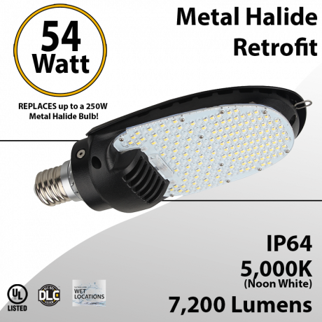 Metal Halide Led Replacement LED 54W 7200Lm 5000K