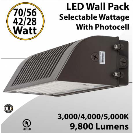 LED Wall Pack 70/56/42/28W Full Cut Off 