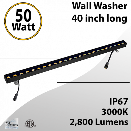 Wall Washer Light 50W 3000K 2800 lumens white IP66