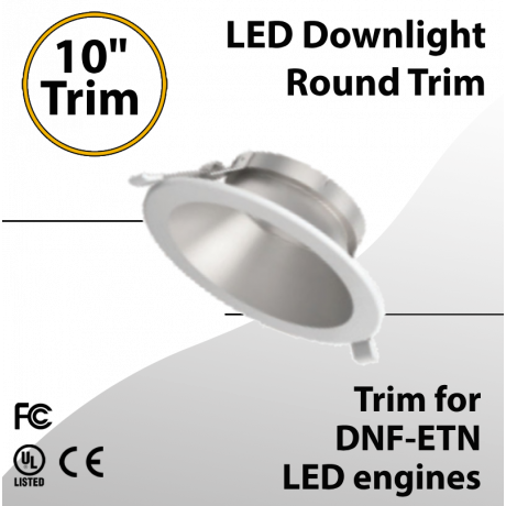 LED Downlight 10 inch Round Trim