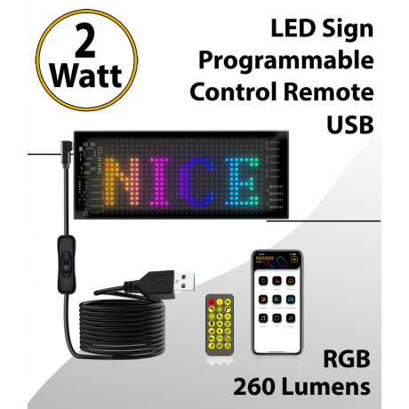 Led Sign RGB Color Programmable 