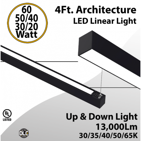 4FT Architectural LED Linear Light Up & Down 20/30/40/50/60W