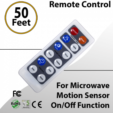 Remote Control for Microwave Motion Sensor On/Off Function