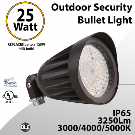 Outdoor Bullet Light 25W 3250Lm