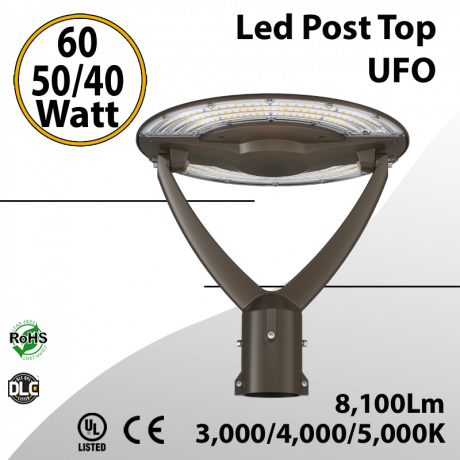 Led Post Top UFO 60/50/40