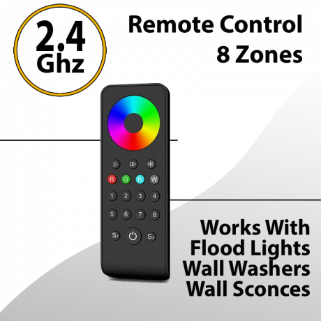 8-Zone RGBW Remote Control for Flood Light, Wall Washer, Wall Sconce 