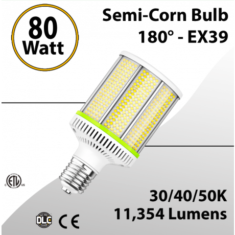 Semi-Corn Bulb 80W LED 180° 30K 40K 50K 11354 