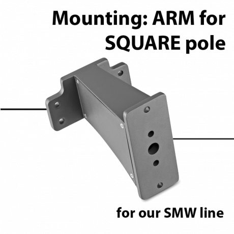 Mounting: ARM for square pole for SMW series