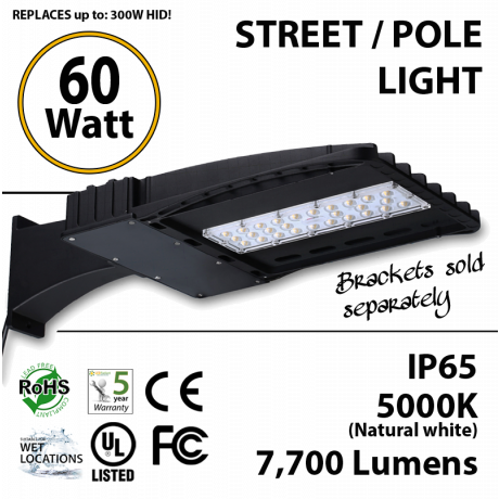 60 Watt LED 300w Halogen Replacement 7700Lm Hid or hps lamps