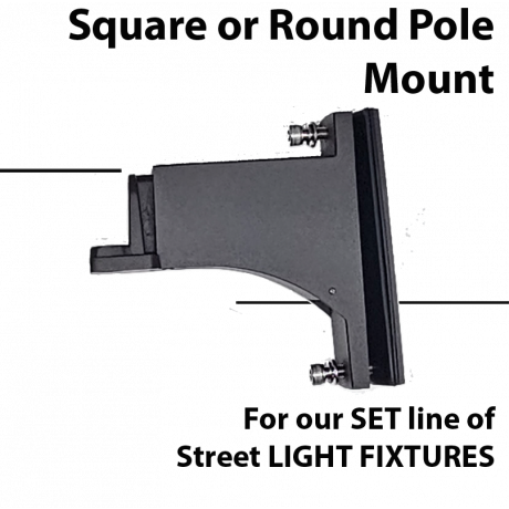 Street Light Wall, Square or Round Pole Mount for SET series