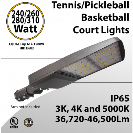 Court Lights 240/260/280/310W up to 46500Lm 3CCT 3000K 4000K 5000K