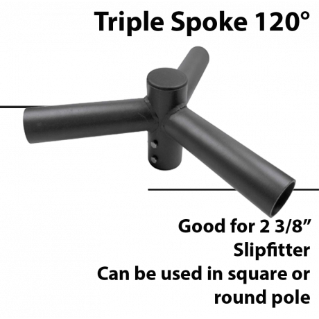triple spoke bracket horizontal 12­0°