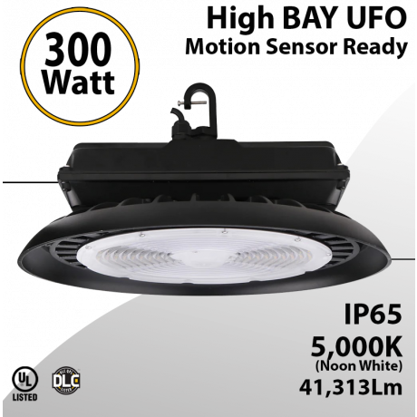UFO Light LED High Bay 300W Motion Sensor Ready 41313Lm 5000K