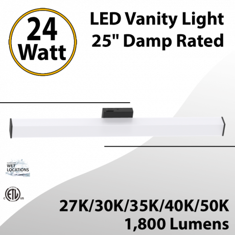 LED Vanity Light 25" 24W 1800Lm 