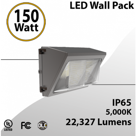 150W LED Wall Pack 19500 Lumens 5000K 