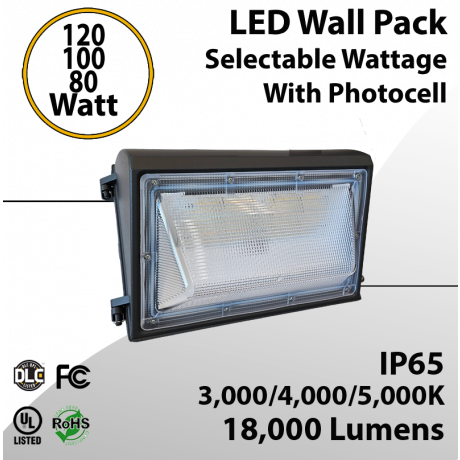 LED Wall Pack - Power & CCT Tunable