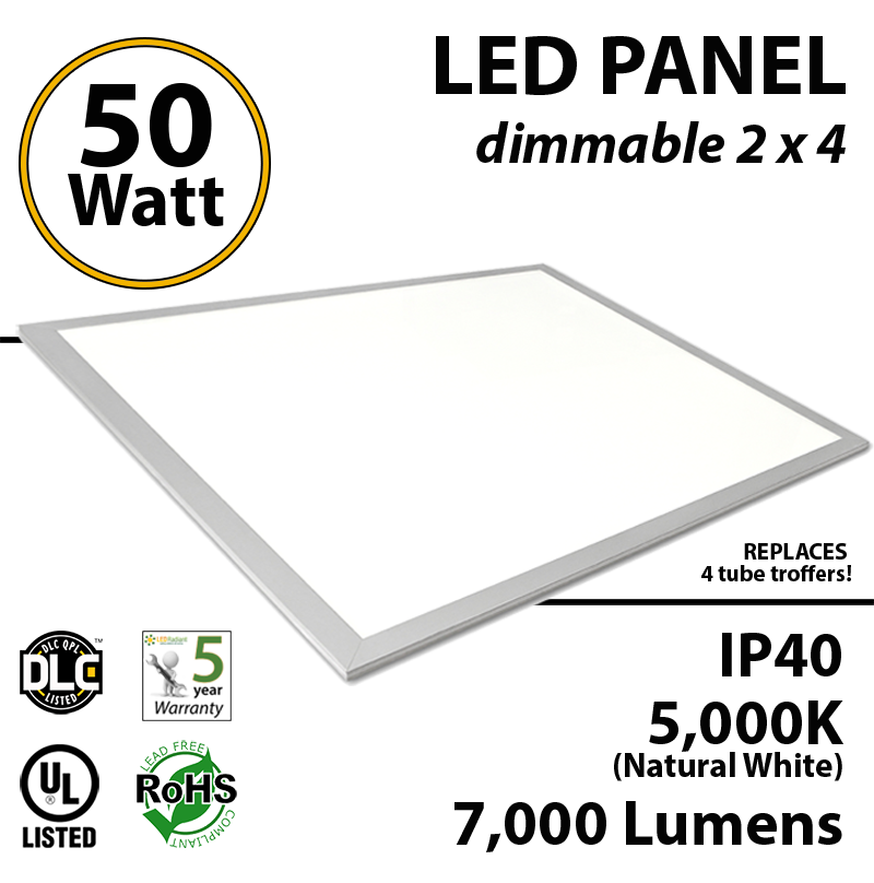 LED Light 2x4 50W 5000K 7000 lumens UL DLC | LEDRadiant