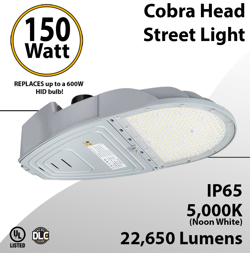 Head Street Light 150W 22650Lm 5000K UL DLC | LEDRadiant