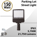 150W LED Shoebox Area Light | 5700K Outdoor LED Parking Lot Light