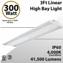 300W LED High Bay Light 41500 Lm, 3ft, 4000K | Warehouse Lighting