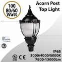 Post Top Acorn Decoration Light 100W 80W 60W 13000Lm 30/40/50K 